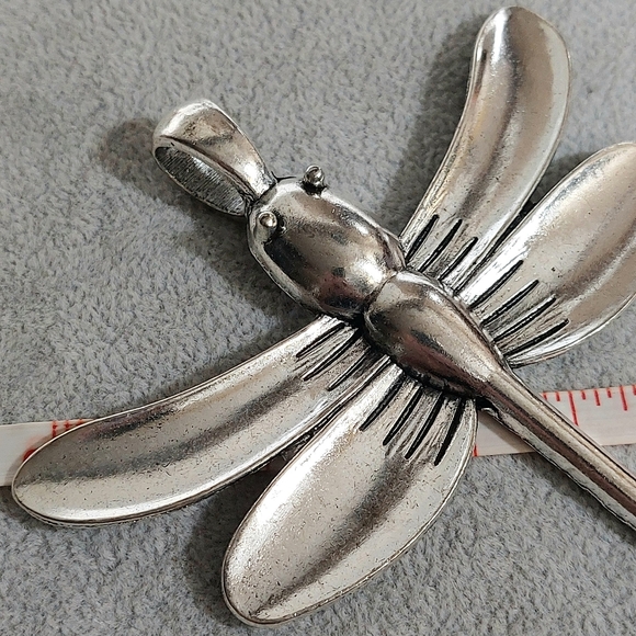 Dragonfly Silver Pendant Big Sized - Picture 6 of 6